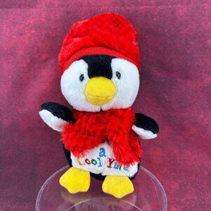 DAN DEE COLLECTION "HAVE A COOL YULE" PENQUIN PLUSH STUFFED ANIMAL 8 inch TALL